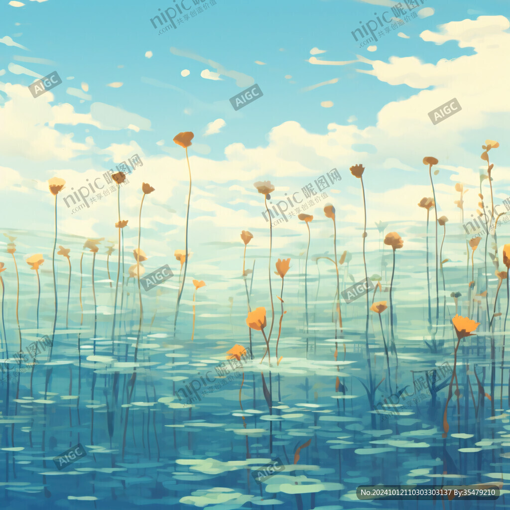 水面漂浮的花儿