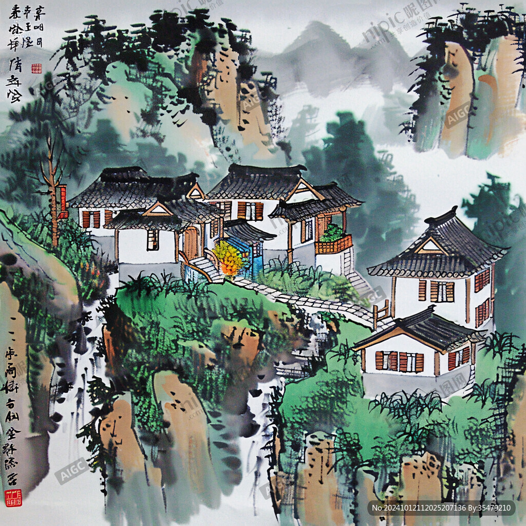 山里人家挂画