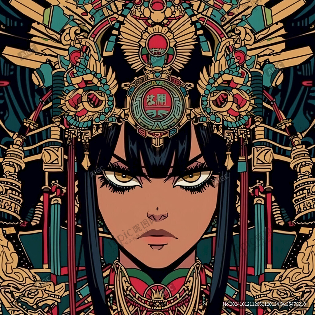 新国潮神女插画