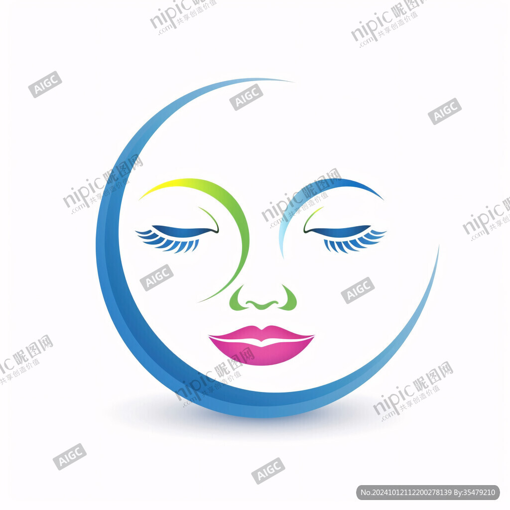 美女脸部logo