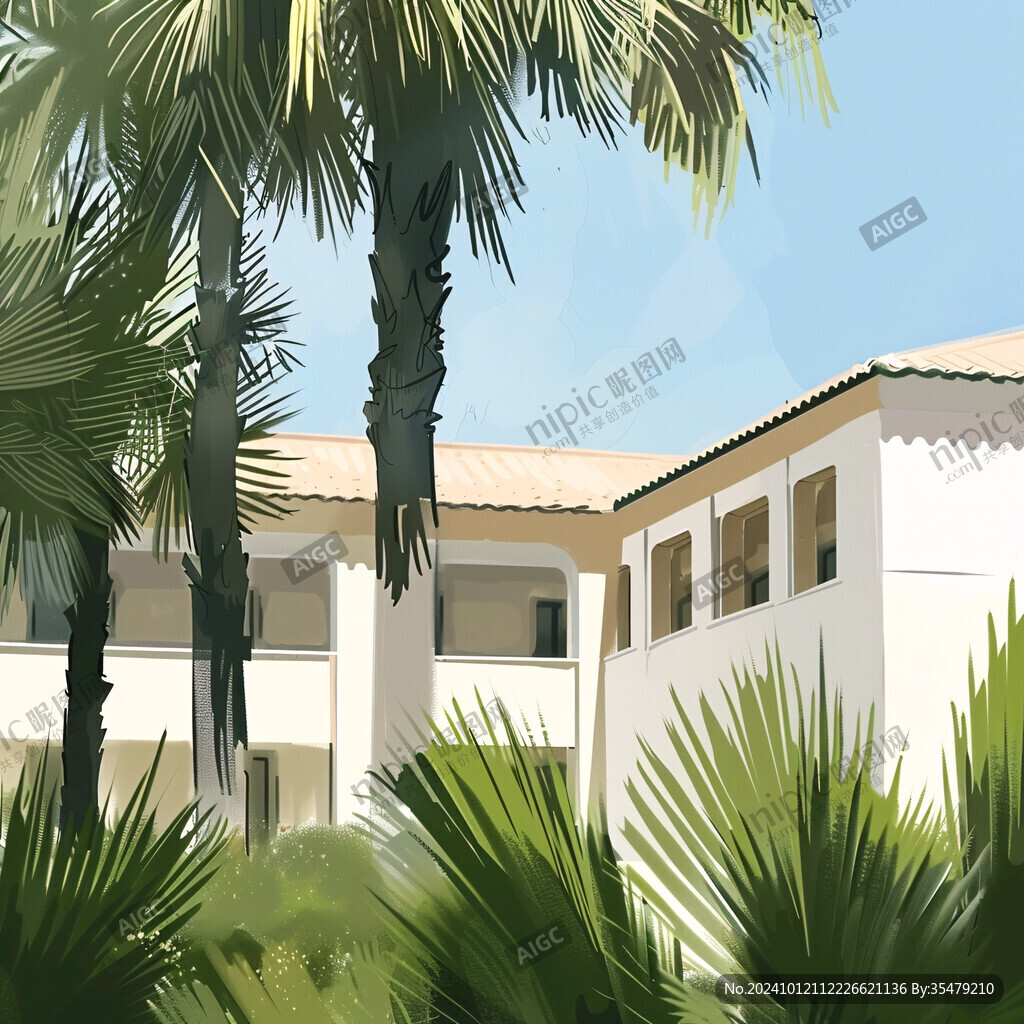 小洋房插画