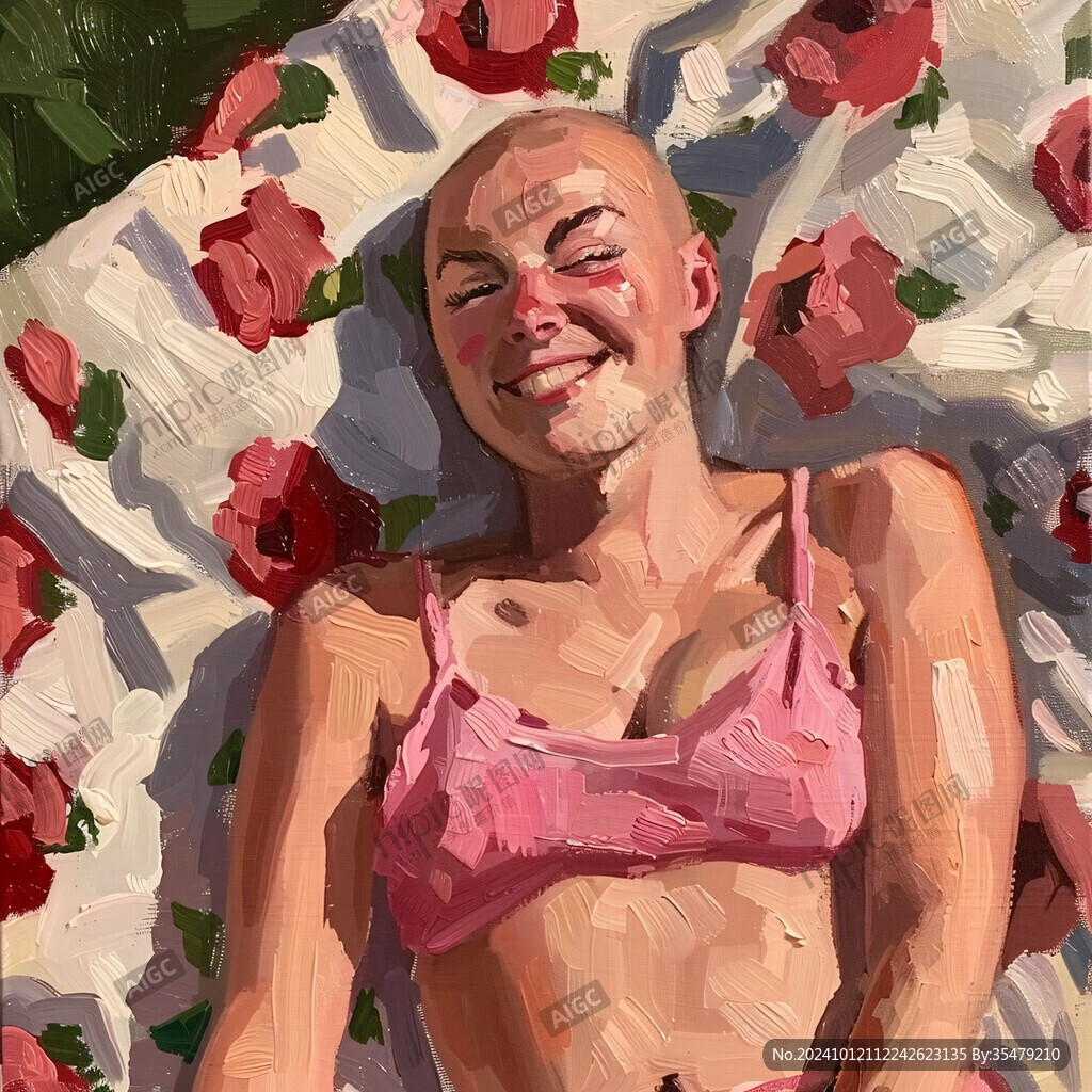 扭曲人像插画