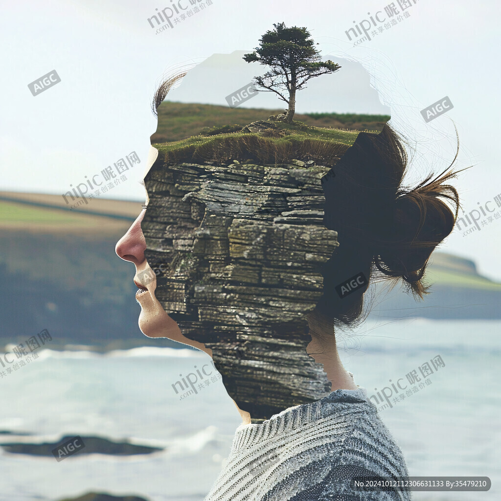 自然形成的人像