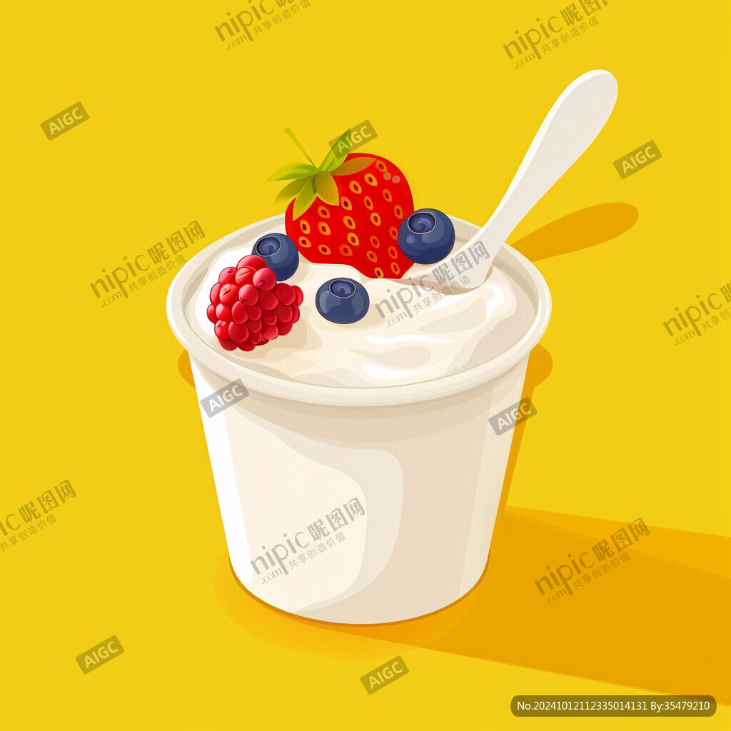 酸奶插画