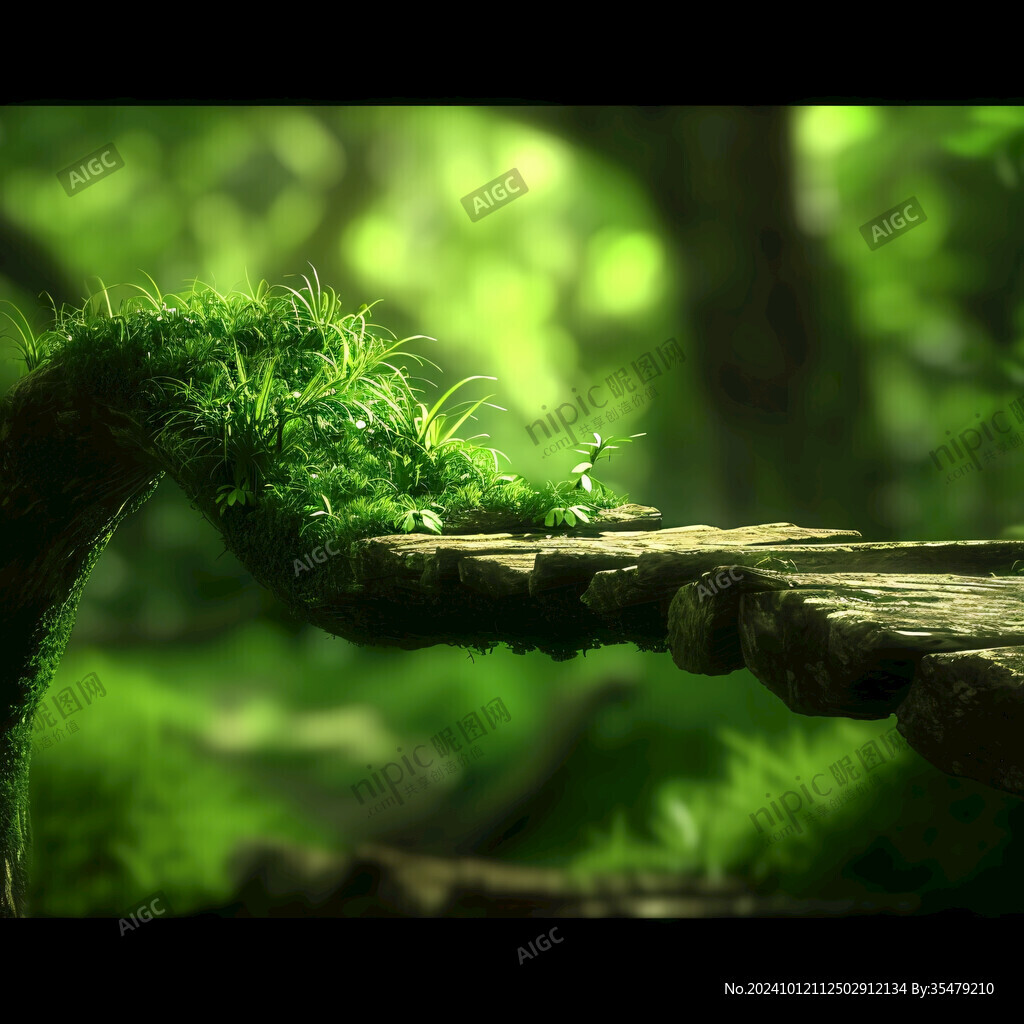森系背景苔藓