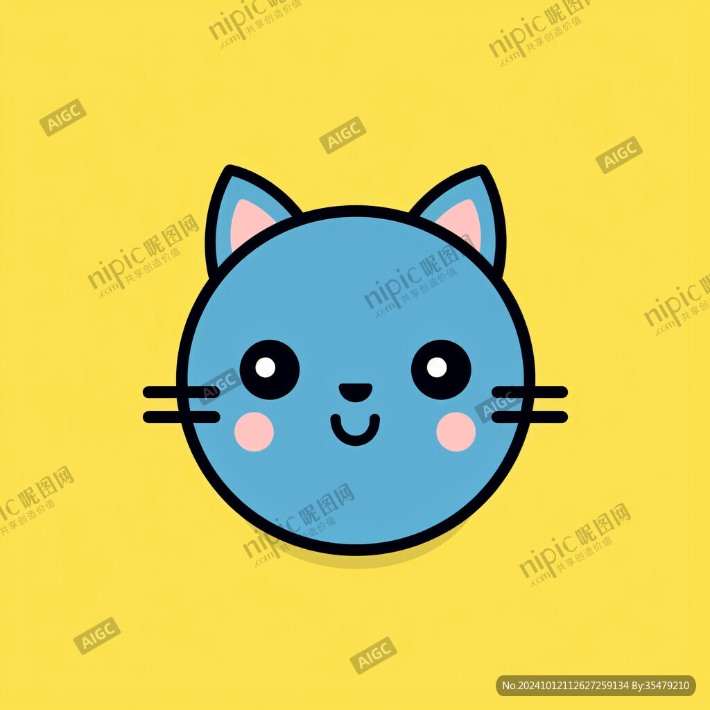 可爱猫咪卡通标志