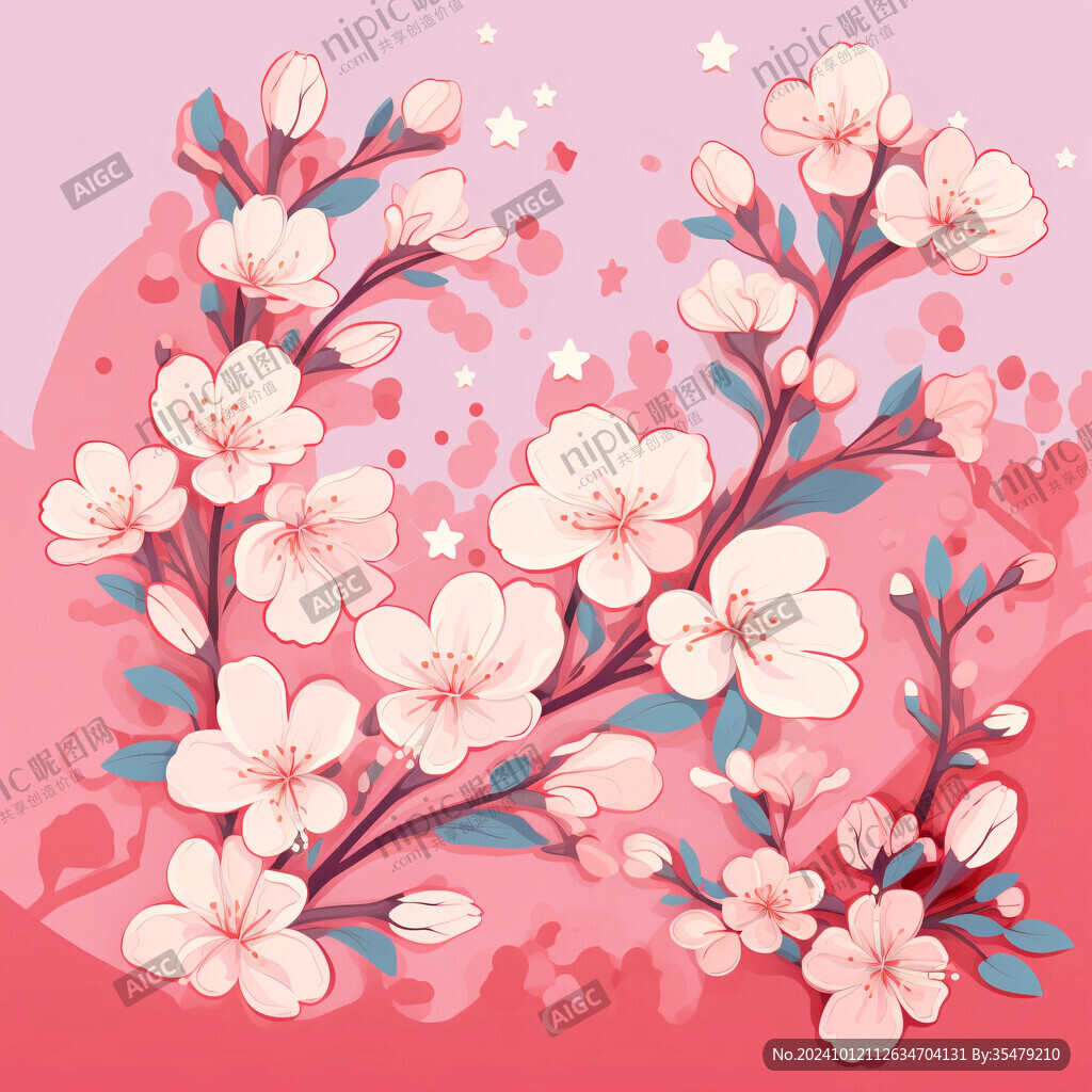 招桃花插画