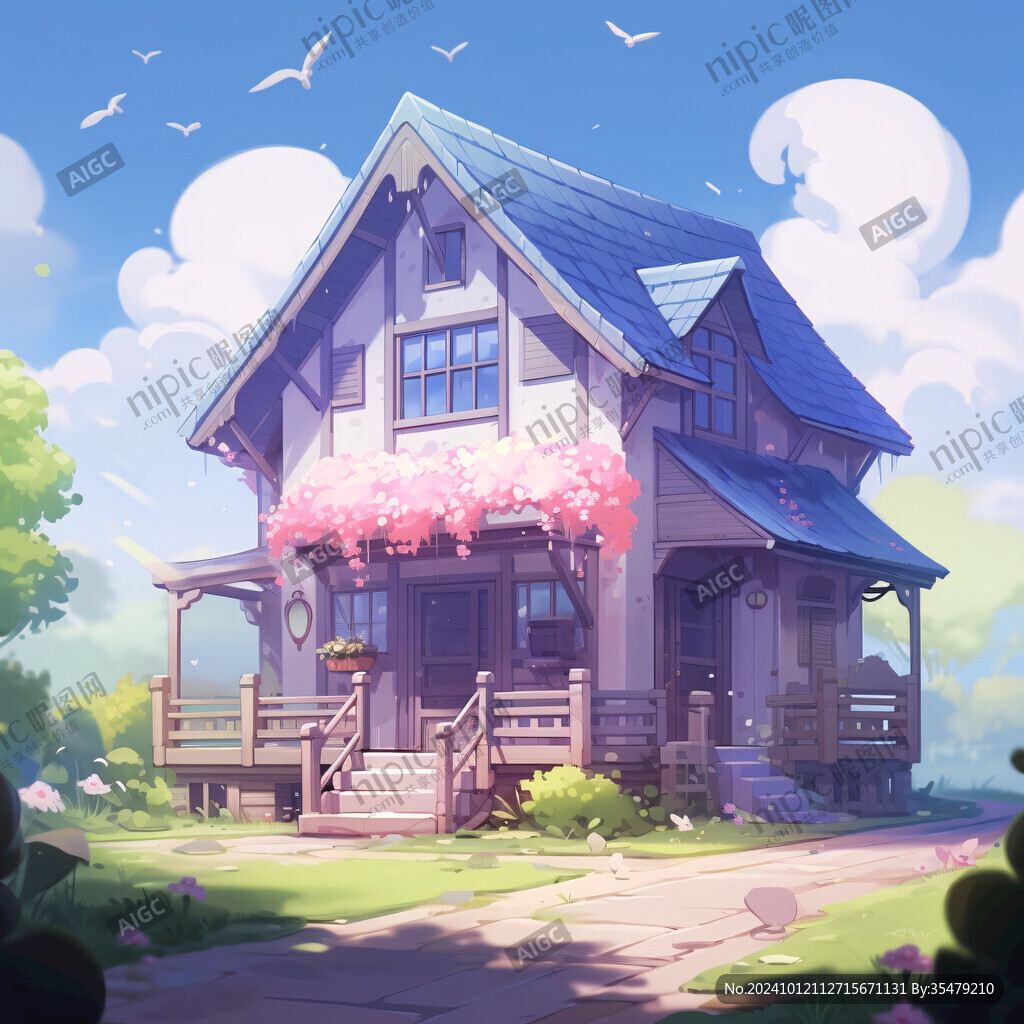 小洋房插画