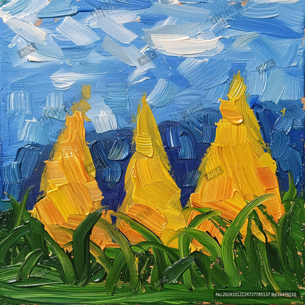 玉米地插画