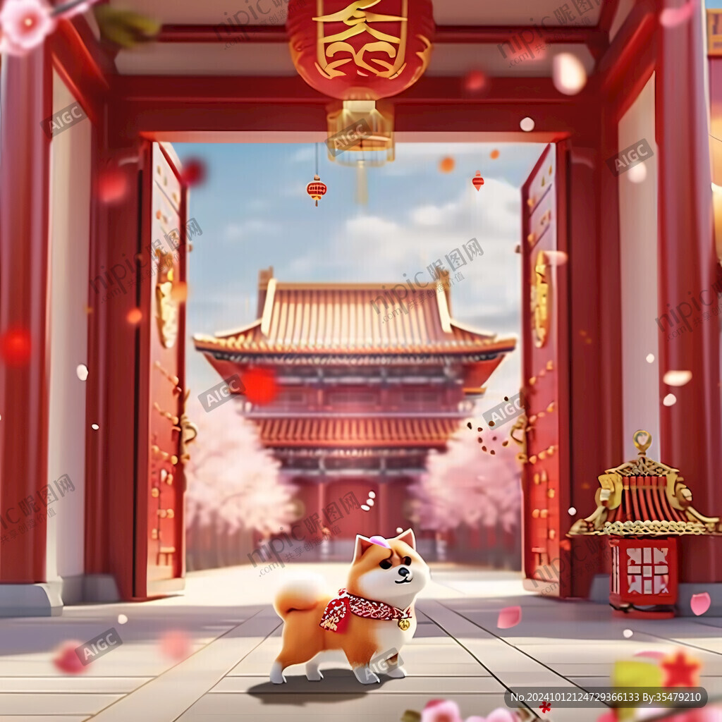 恭贺新禧户外场景