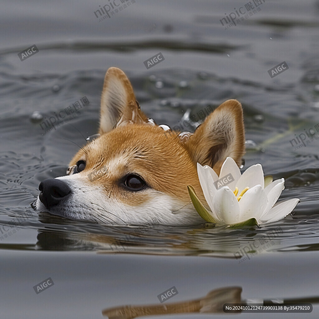 落水的狗狗