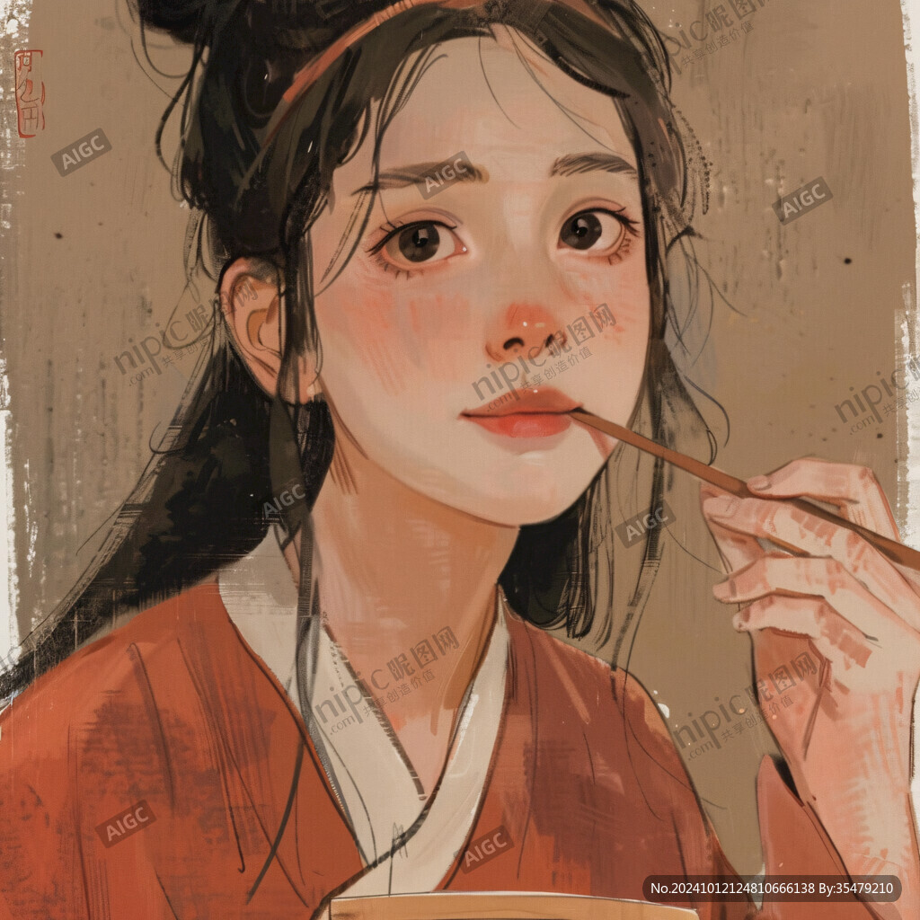 韩国女性失量插画