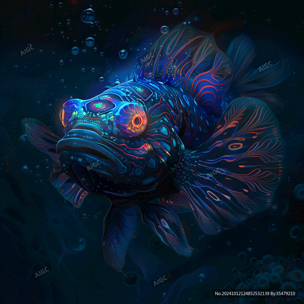 创意金鱼潮流插画