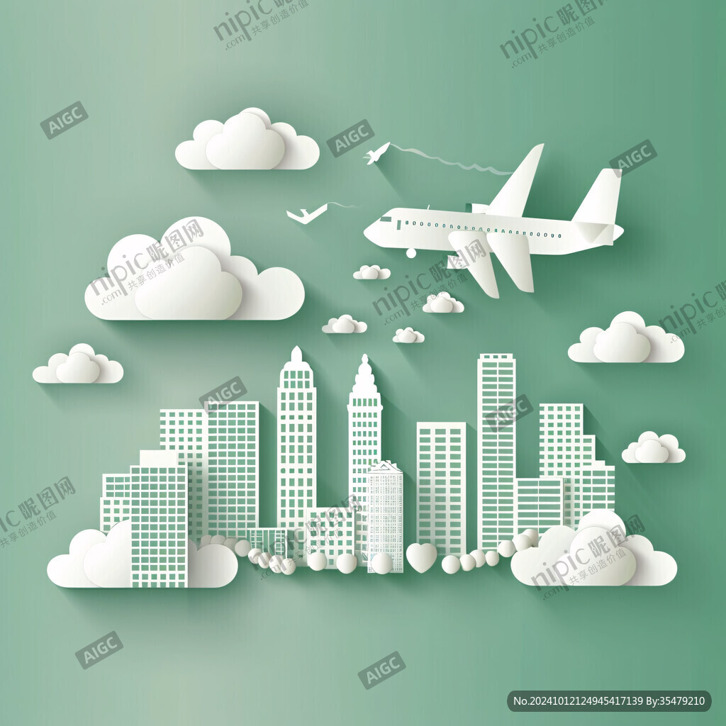 环保大楼城市插画素材
