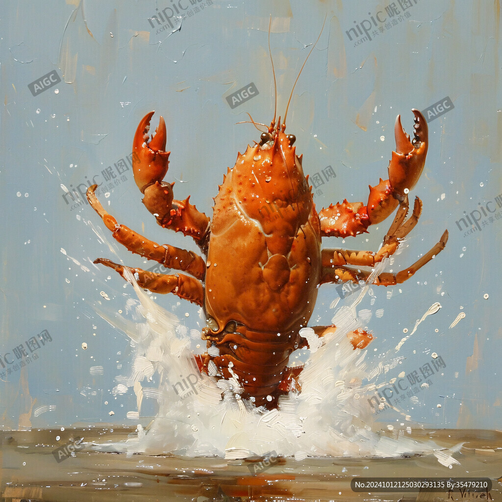 小龙虾立体画