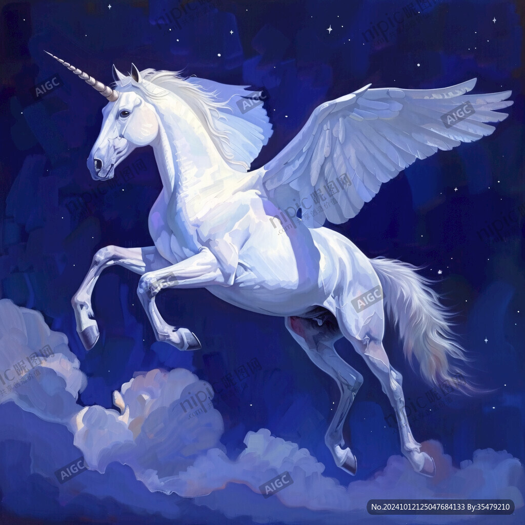 梦幻独角兽插画