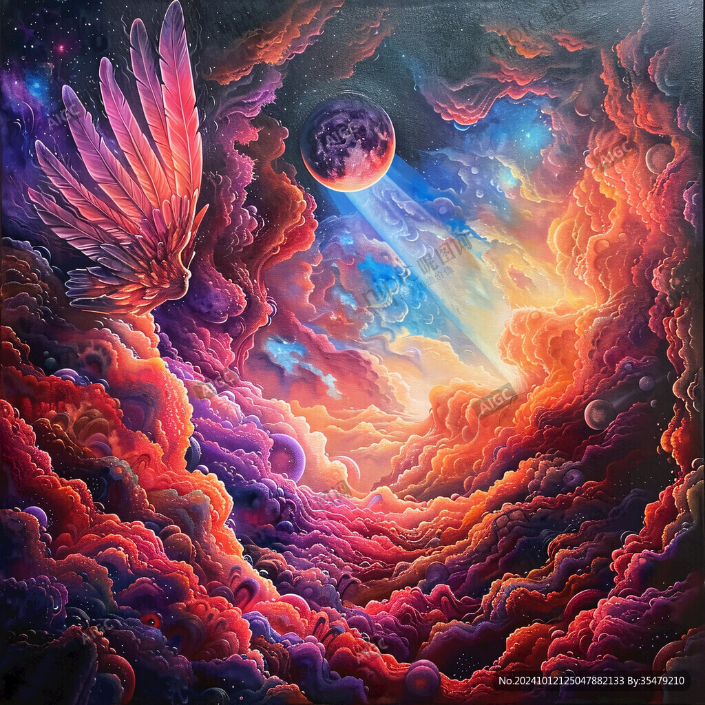梦幻星空立体画