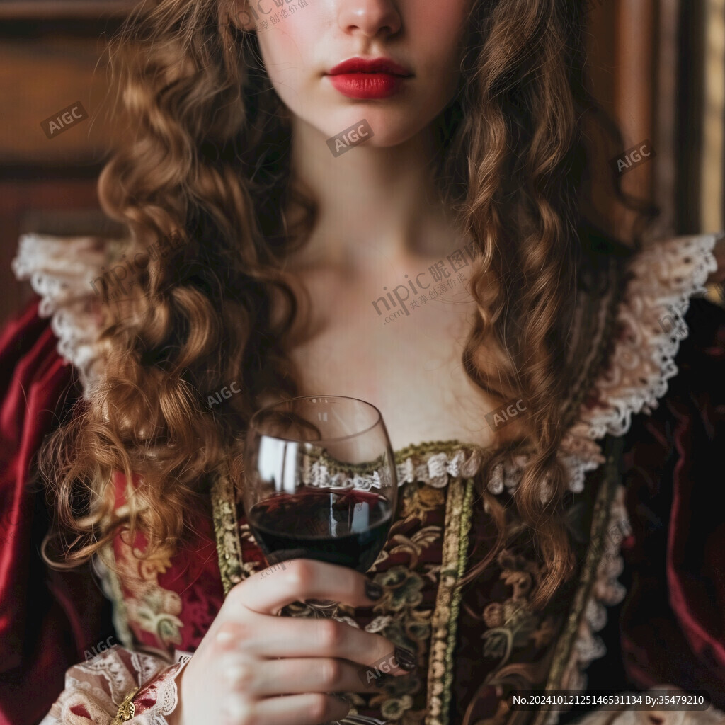 喝红酒的女王