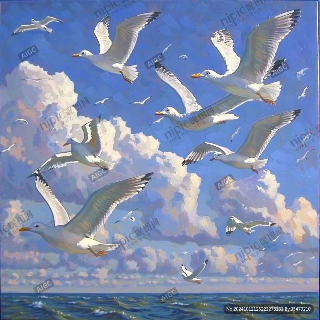海鸥装饰画