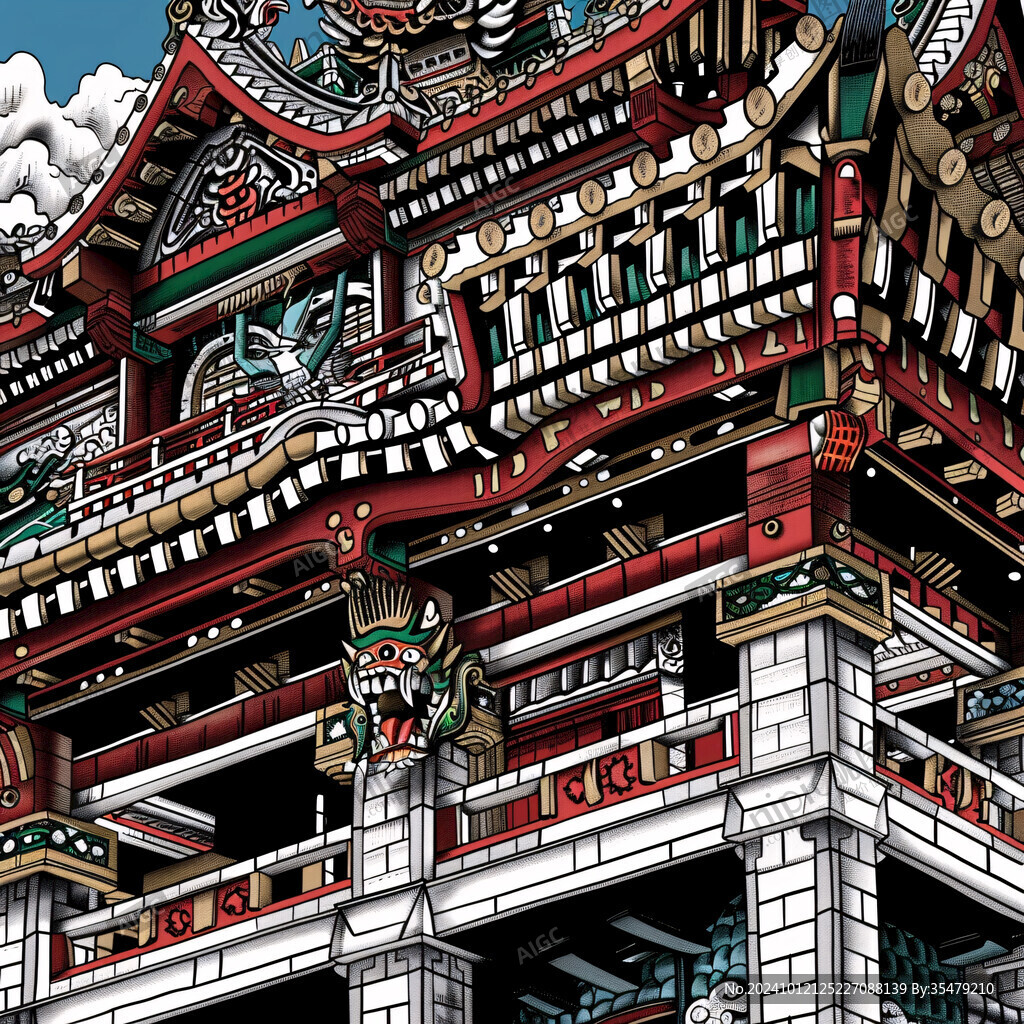古厝素材闽南建筑彩绘