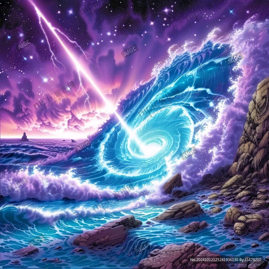 海洋流体画宇宙
