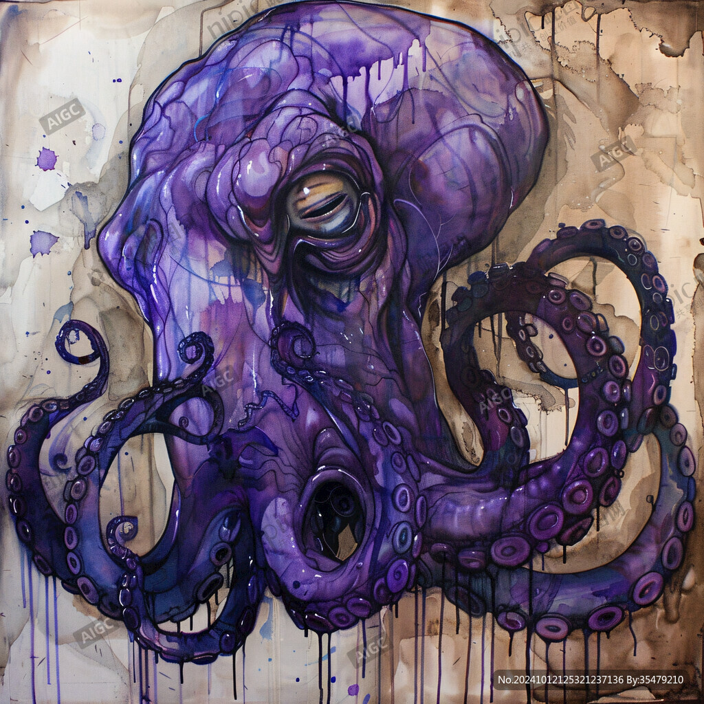 章鱼立体画