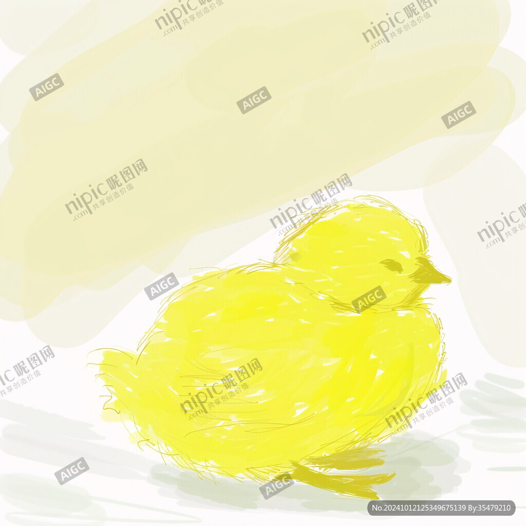 黄色的小鸡插画