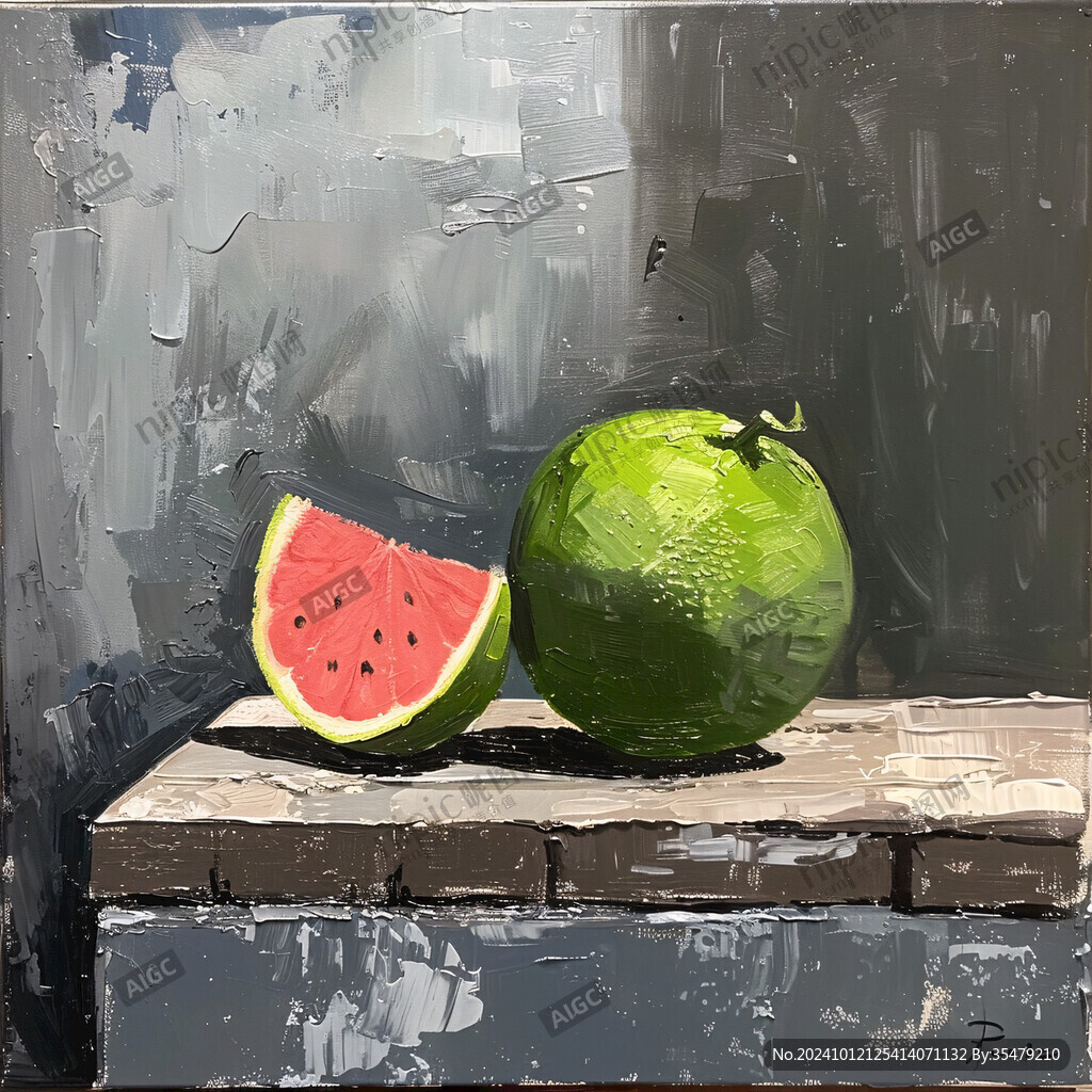 西瓜装饰画