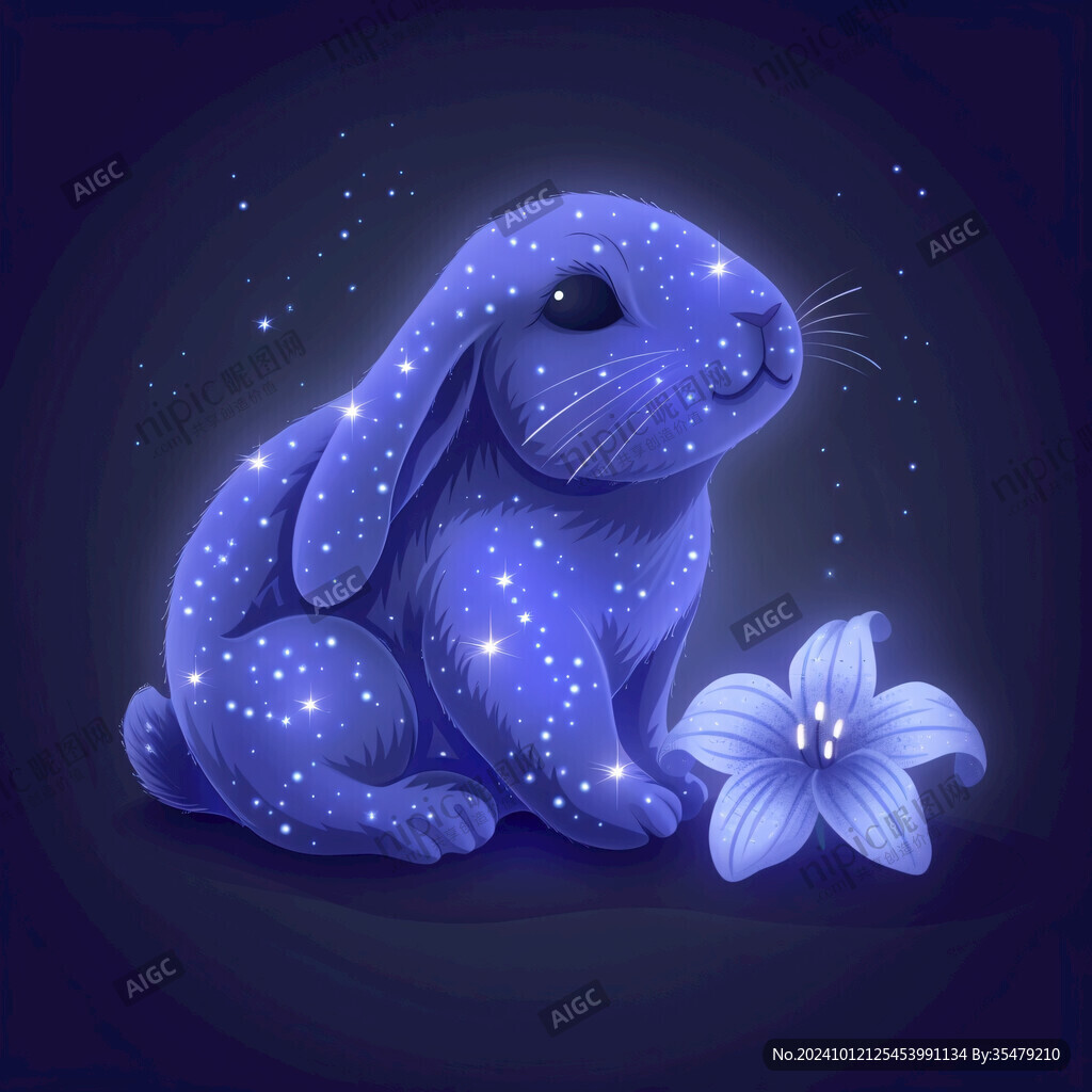抱星星的小兔