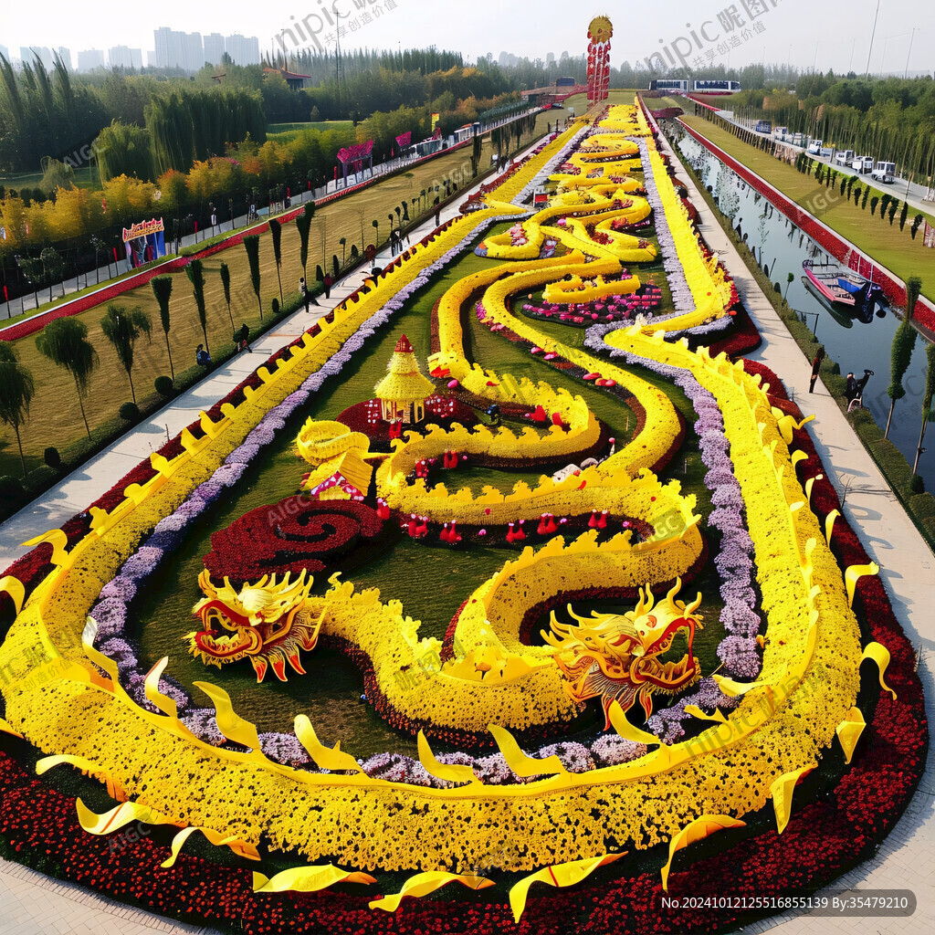 龙年花坛设计