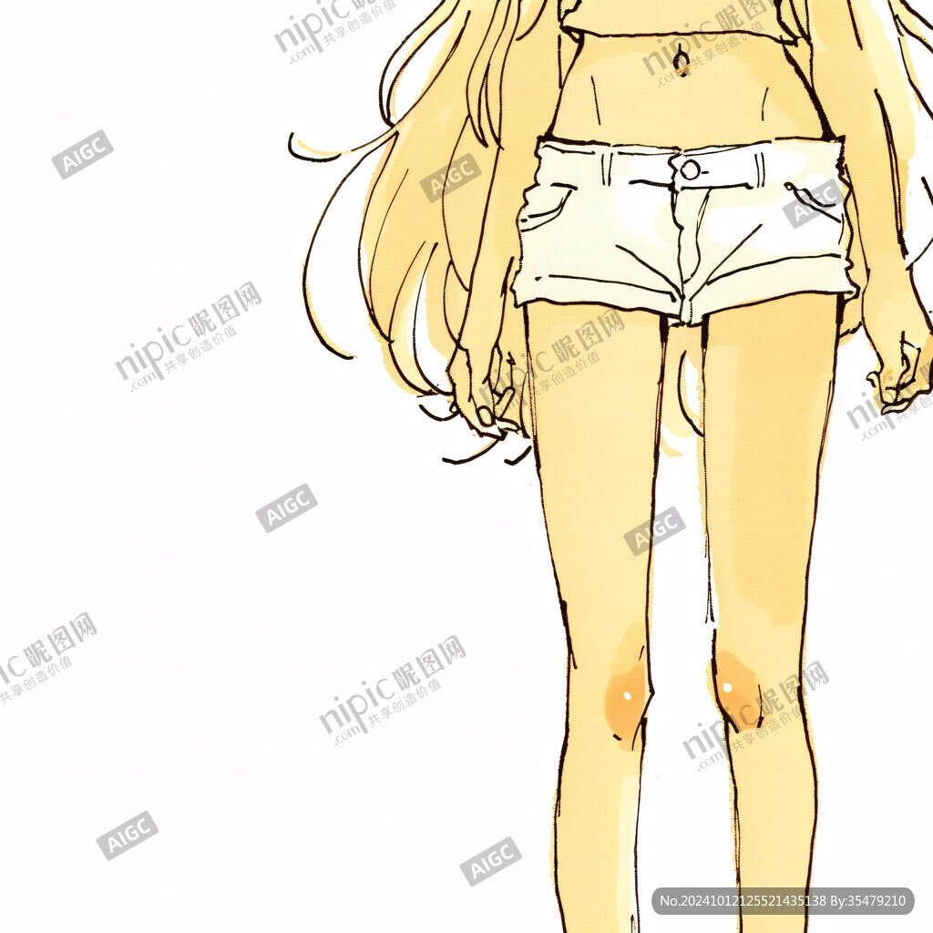 插画时尚美女背影