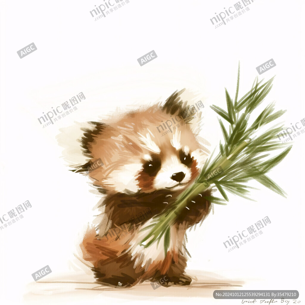小熊猫插画