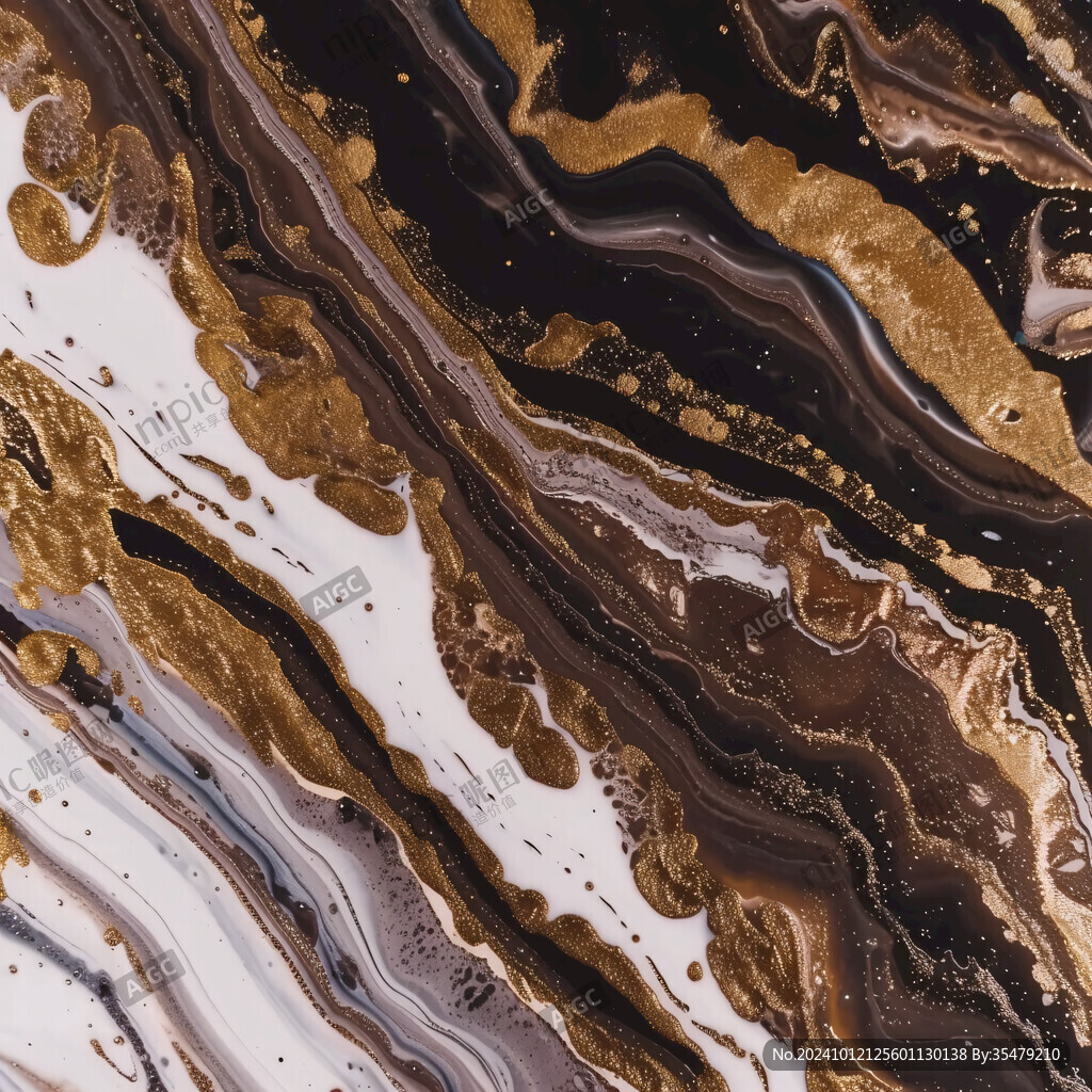 流体大理石金色素材