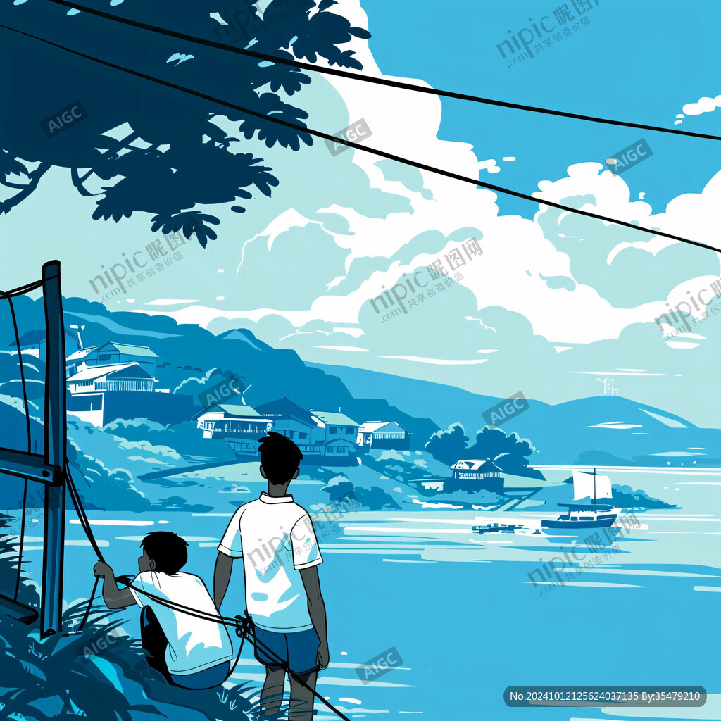 长江索道插画