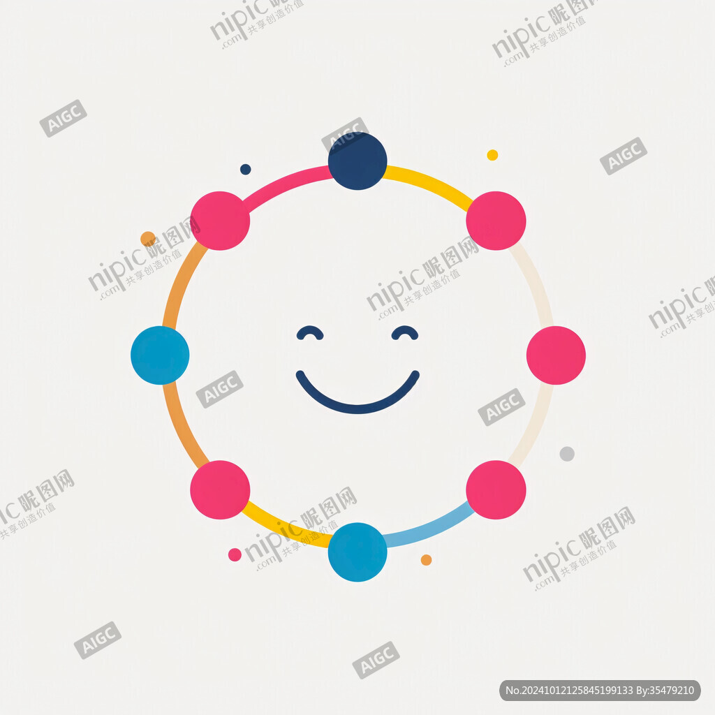 原创手绘简约笑脸贴图