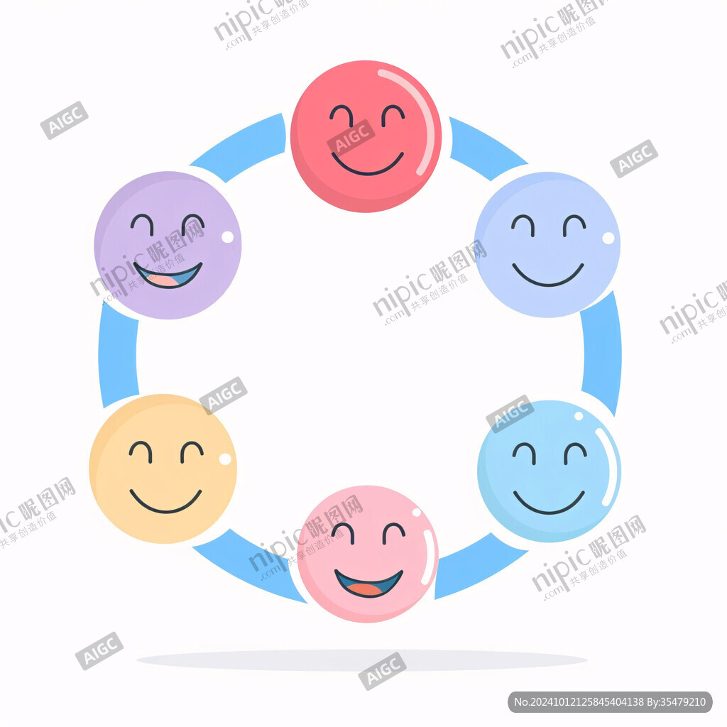 原创手绘简约笑脸贴图