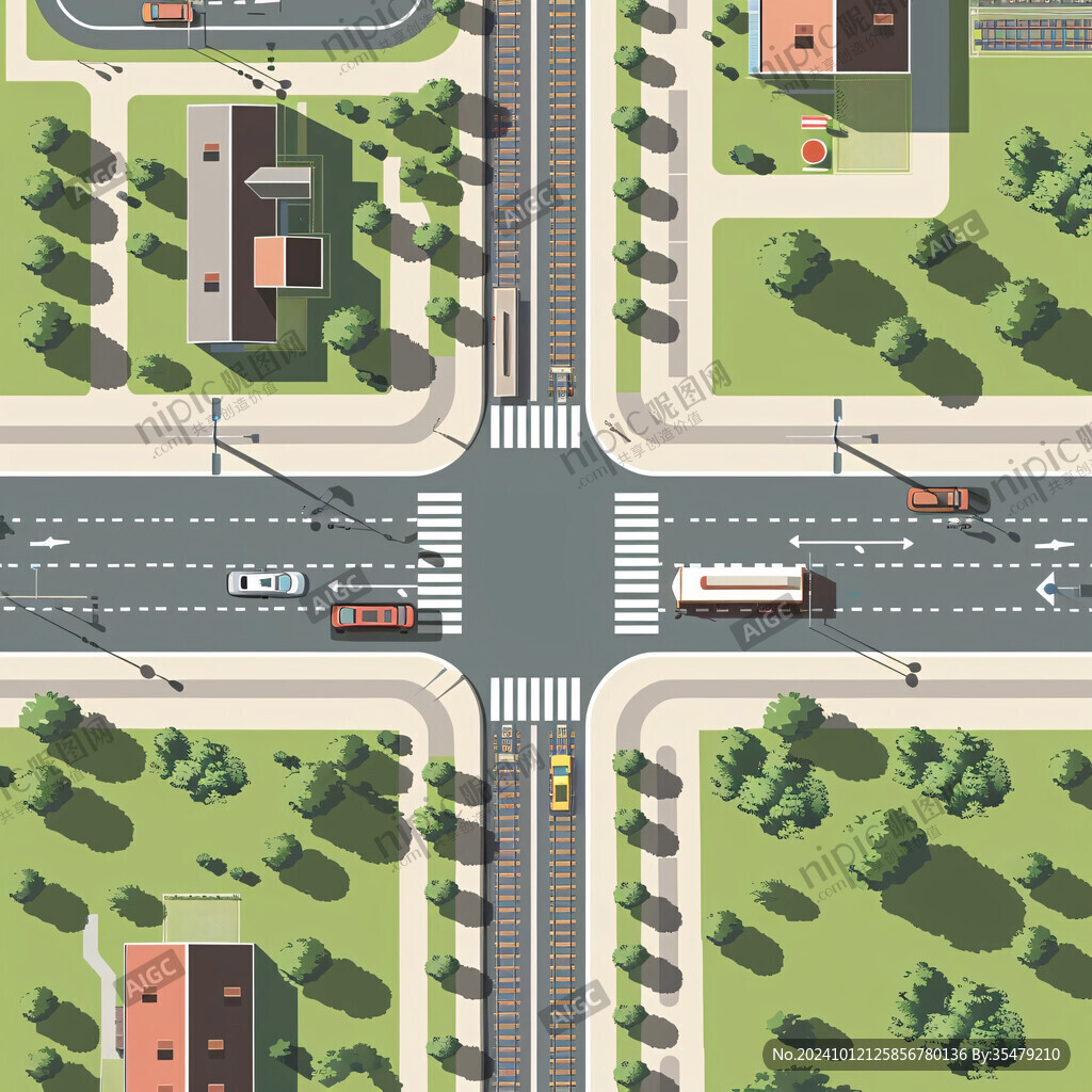 十字路口道路街景
