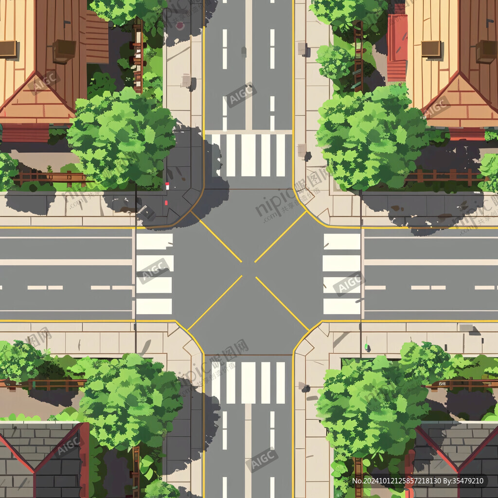 十字路口道路街景