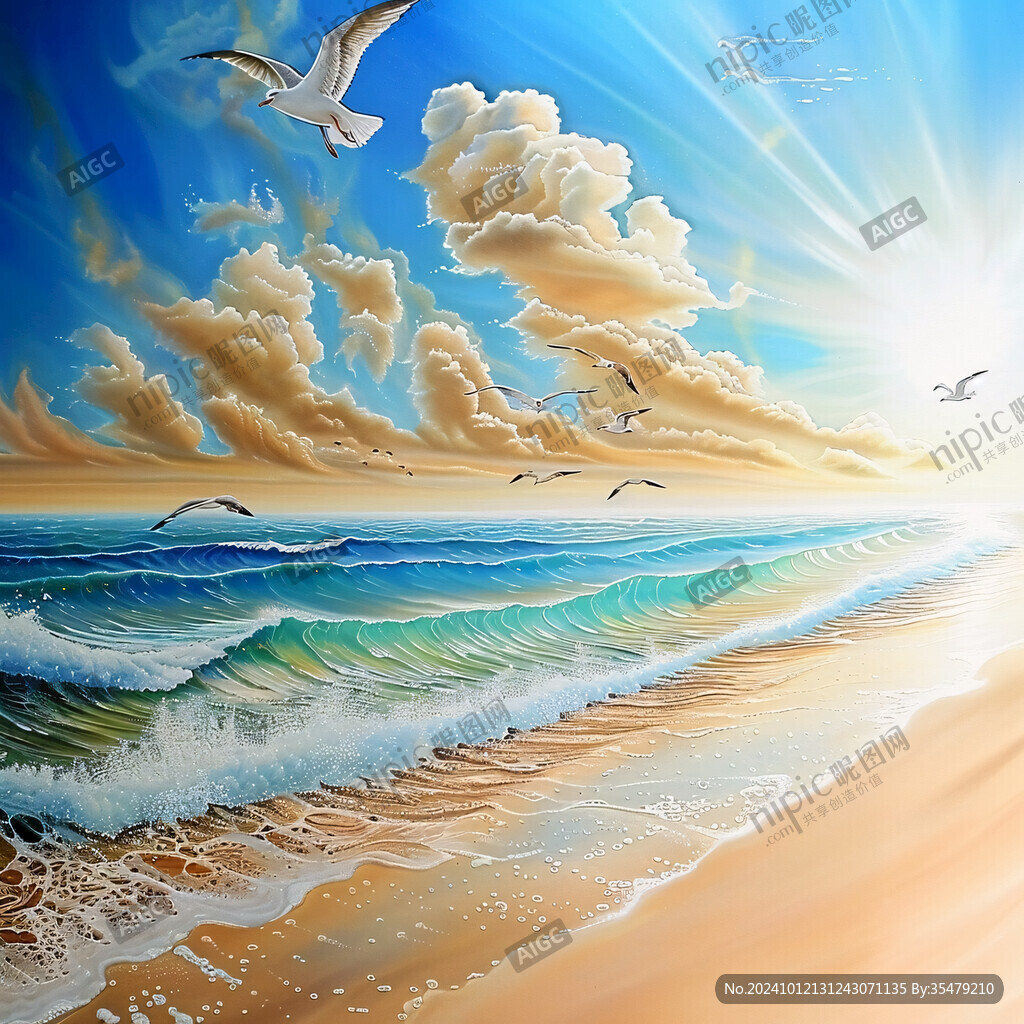 海洋海洋日出装饰画