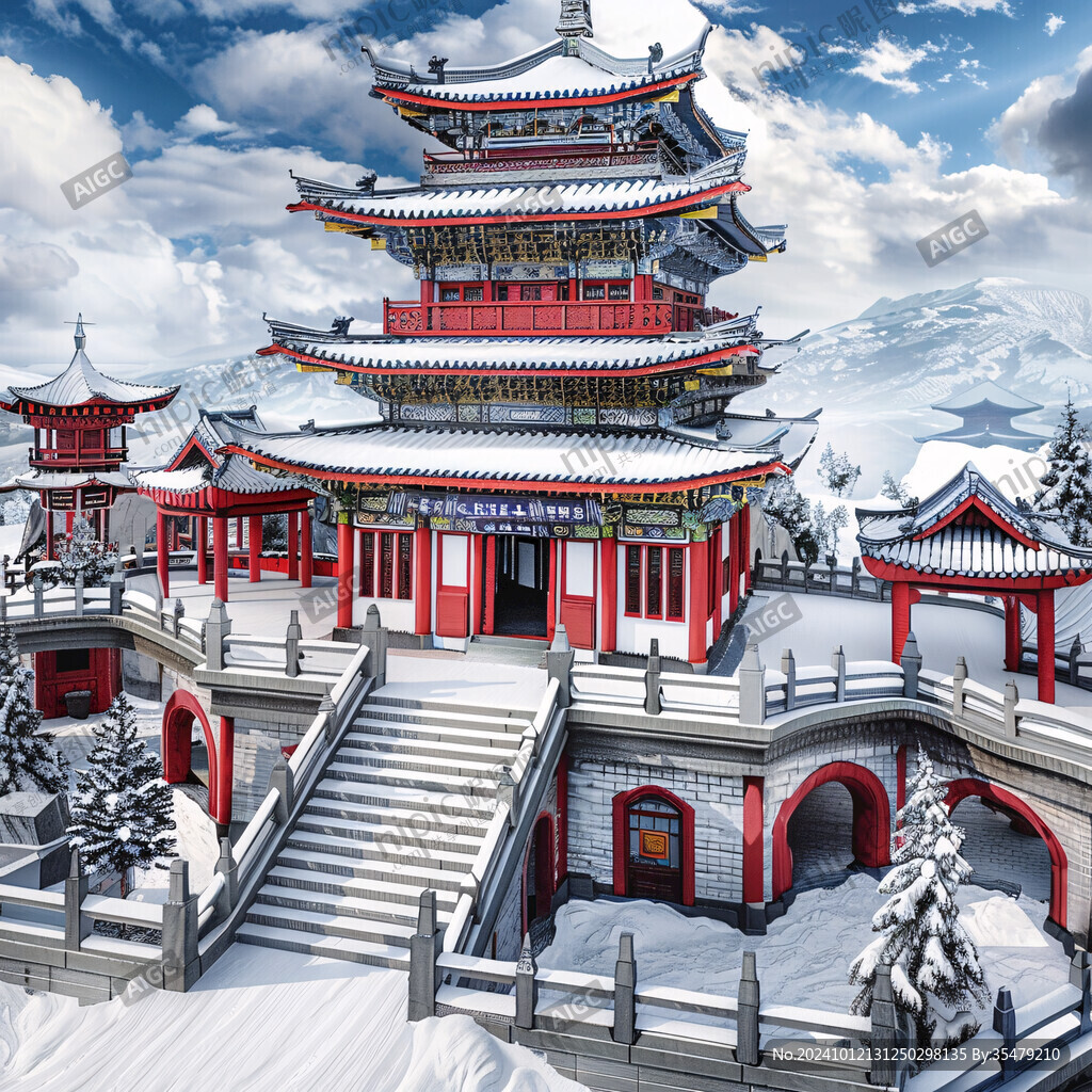 宏大寺庙场景