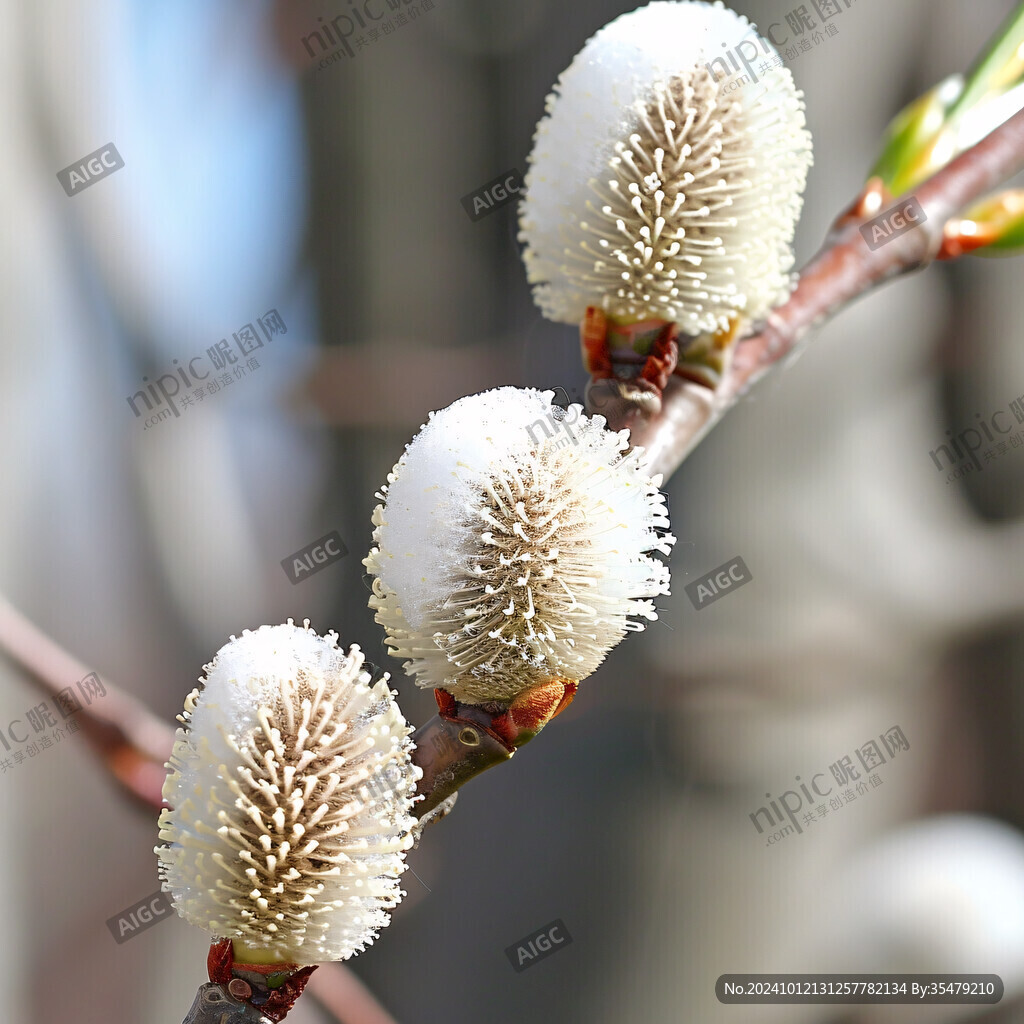 结香花花蕾柔毛