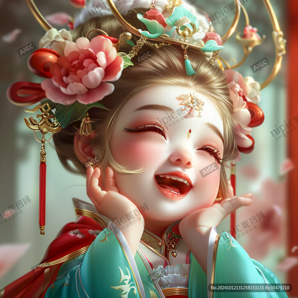 卡通唐朝胖美人