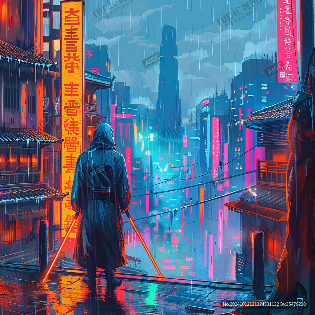 赛博朋克装饰画