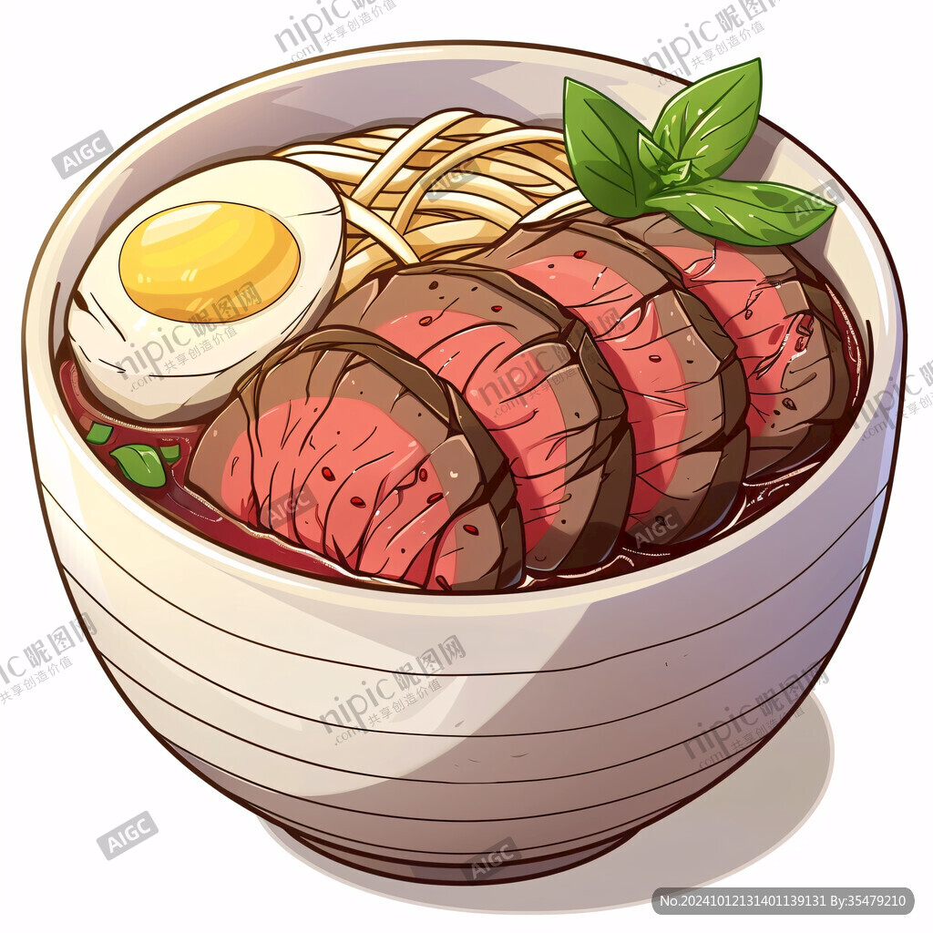 牛肉冷面插画
