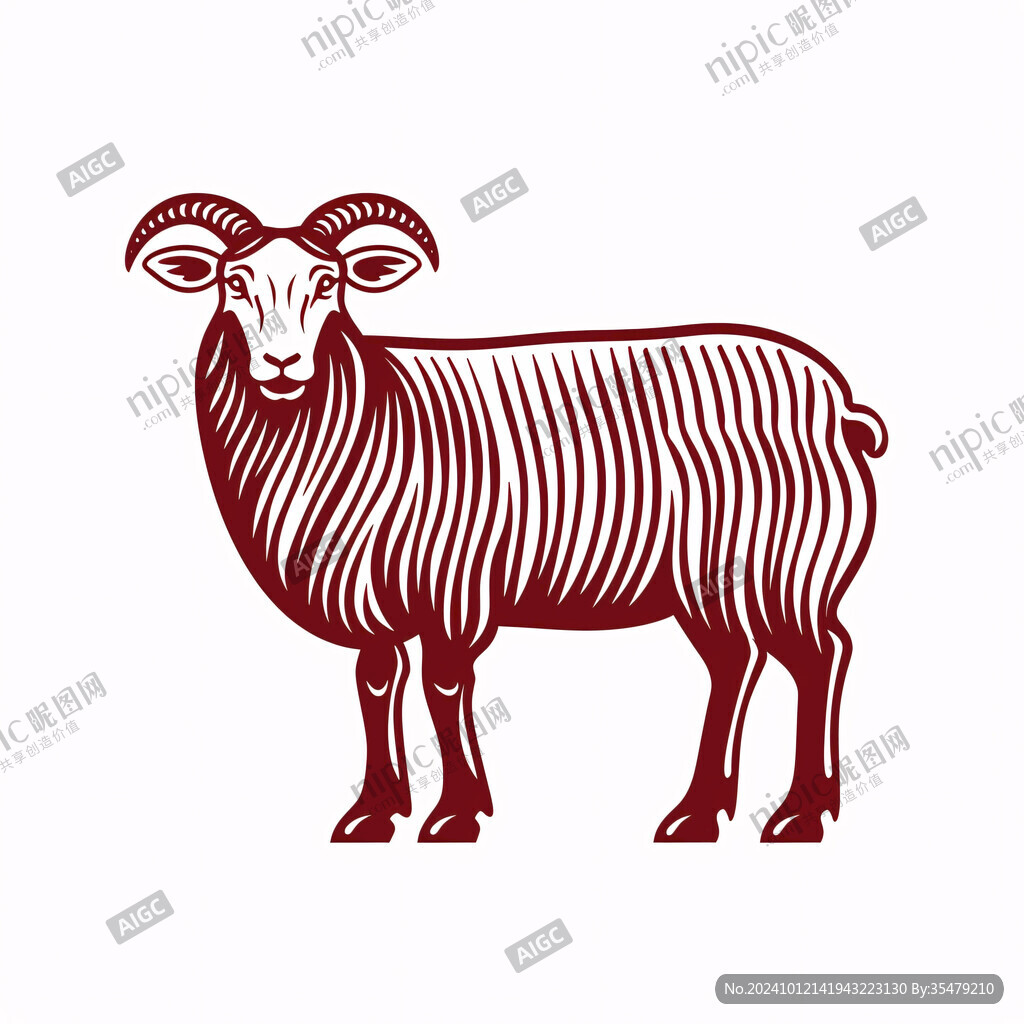 山羊插画