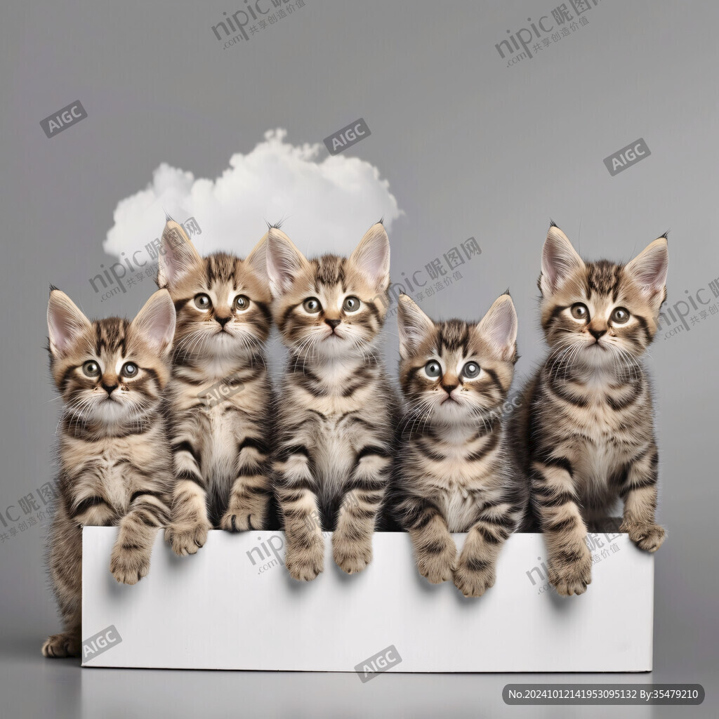 一窝猫素材