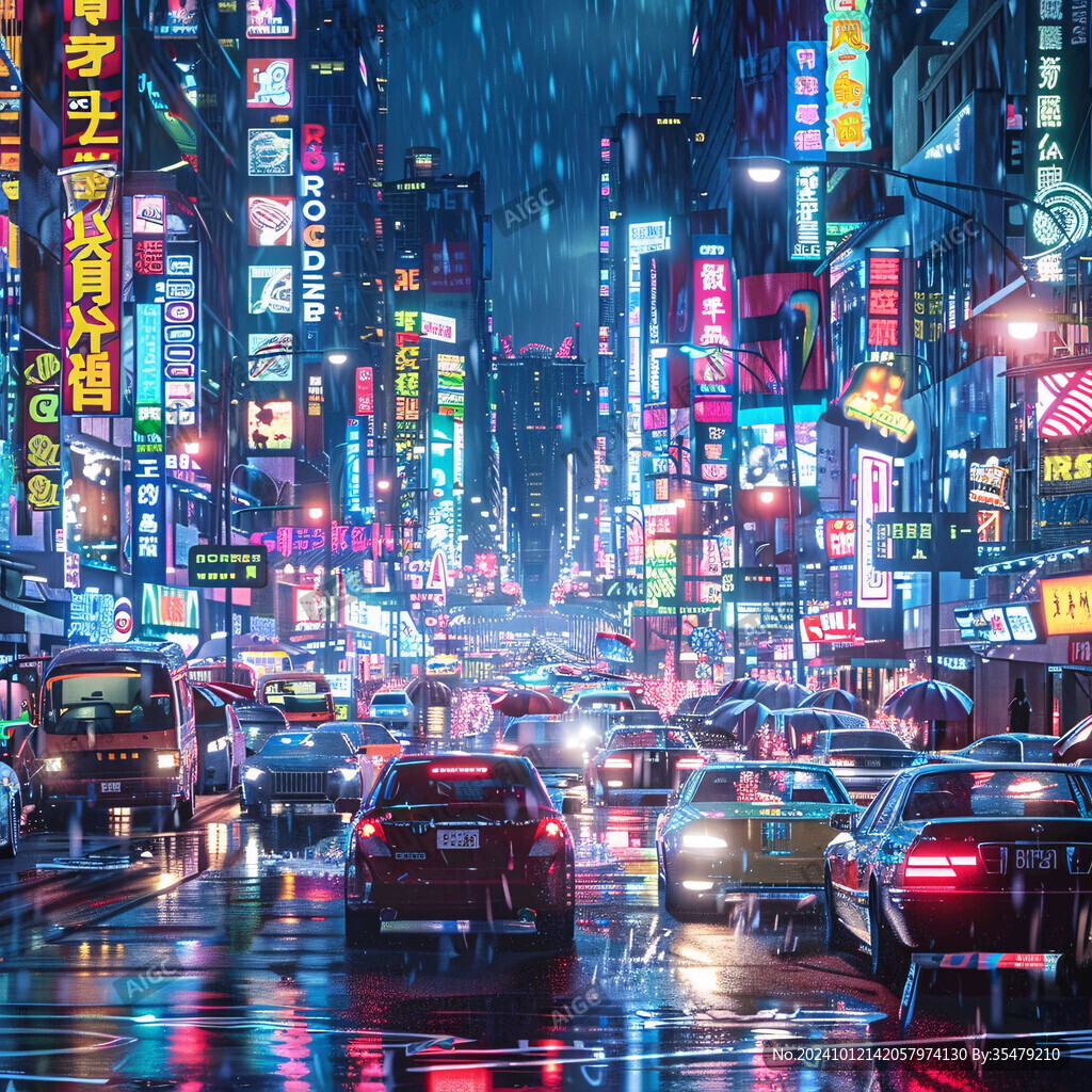 都市雨夜