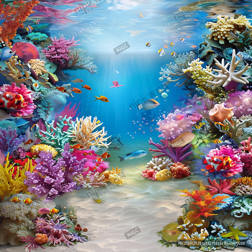海底世界地画
