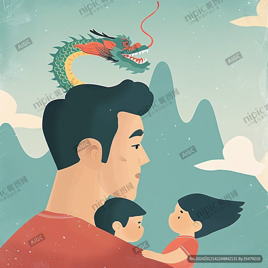 父亲节插画
