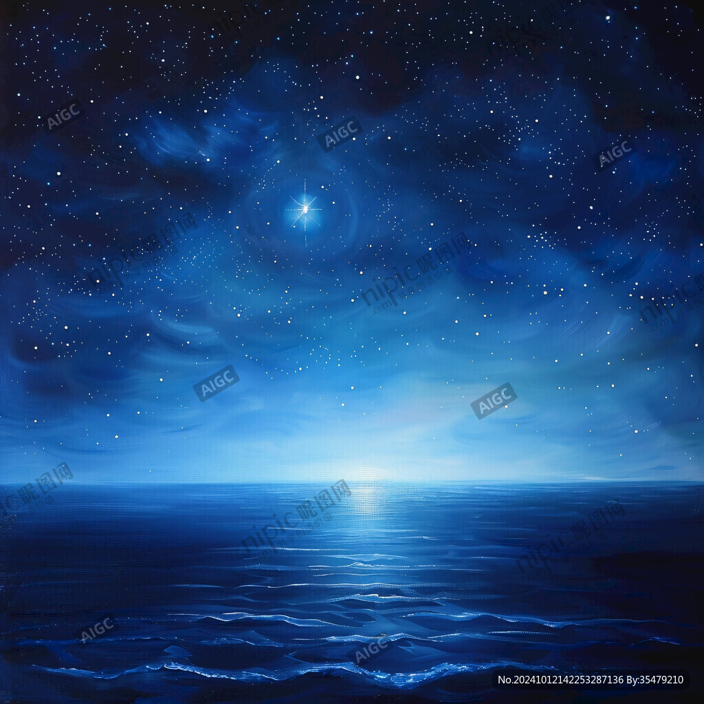 大海星空梦幻背景